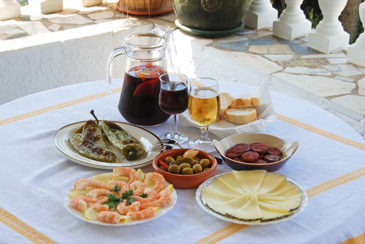 A spread of Andalusian tapas