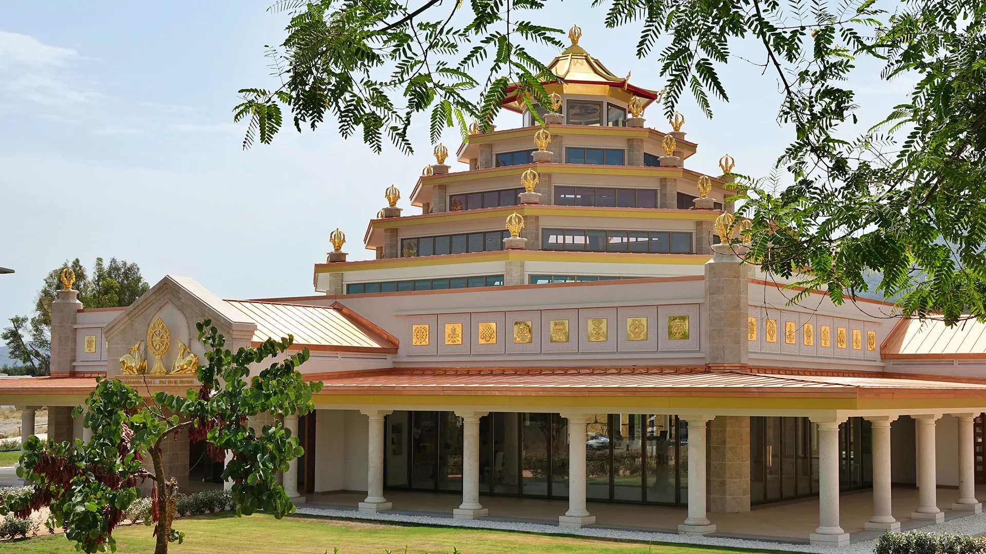 The Kadampa Buddhist temple at the foot of the Sierra de Mijas near Alhaurín el Grande